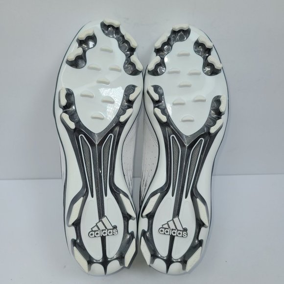 Adidas PowerAlley 3 TPU Men\'s White Black Baseball Cleats S84748 US Size 11.5